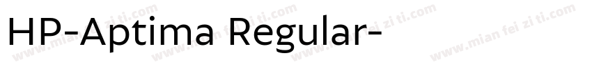 HP-Aptima Regular字体转换